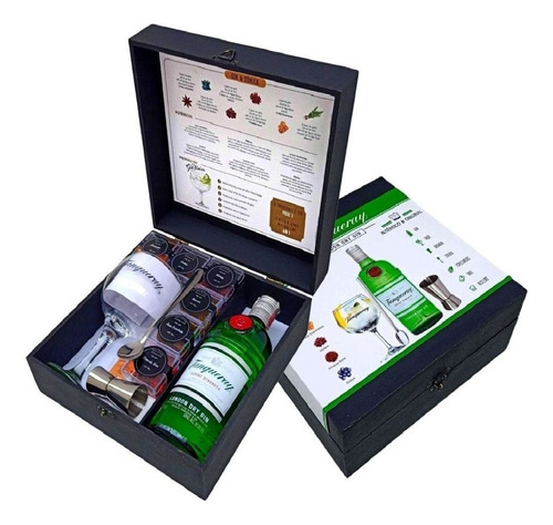 Kit Gin Tanqueray Master Black + Taça, Especiarias E Acess