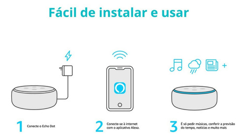 Echo Dot 3ª Geração Smart Speaker Com Alexa Amazon Bivolt Cor Preto 110v/220v Carvão