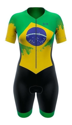 Macaquinho Ciclismo Feminino Marcio May Sport Brasil Gel