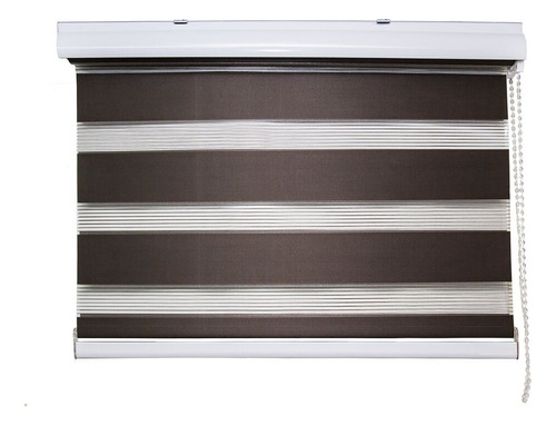 Cortina Persianas Rollar Blinds Diseño Zebra Marron 150x200