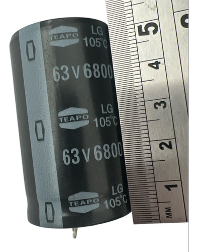 2 Capacitores Usados Teapo Lg 105 C A3 6800 Uf 63 Vdc (Usado)