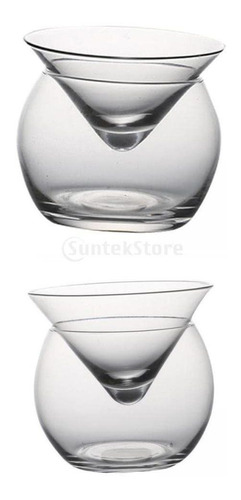 Leefasy Plato Vidrio Triangulo Cristal Bebiendo Martini Copa