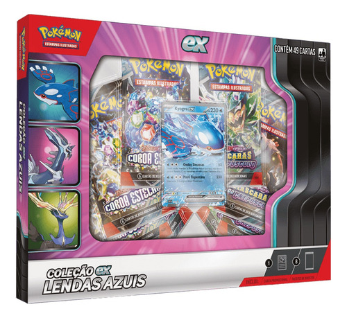 Box Pokémon Coleção Lendas Azuis Kyogre Ex Idioma Português