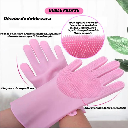 Guante De Silicon Multiuso Para Limpieza Y Cuidado Gris