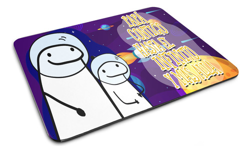 Mouse Pad Flork Papá, Frase Contigo Hasta El Infinito