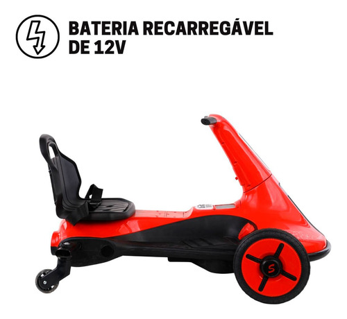 Drift Elétrico Luzes E Som Infantil 12v Bw221vm Importway