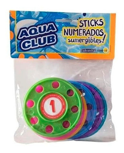 Imagen 5 de 7 de Juego De Buceo 6 Discos Numerado Sumergible Nvo 8923 Bigshop