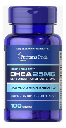 Dhe 25mg 100tabletes- Puritans Pride Sem Sabor