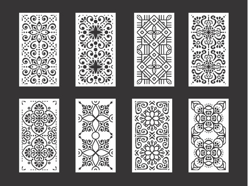 8 Archivos Dxf Corte Láser O Router Cnc  Ornamental Element