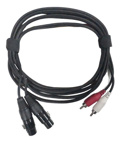 Cable Saypro Dos Conectores Canon Hembra A Dos Plug Rca