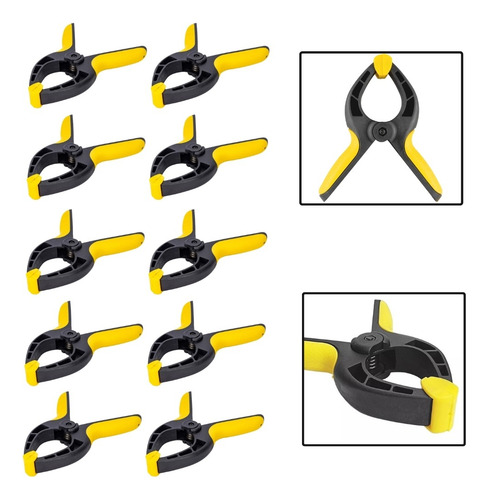 Kit 10 Grampos Sargento Multiuso P/ Marceneiro 3 Pol. 75mm