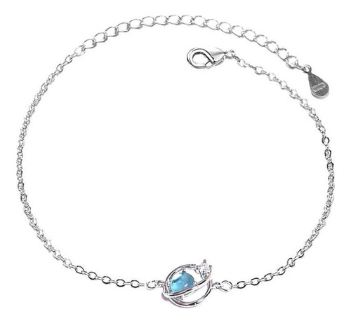 Pulsera Astral Saturno Con Estrella En Acero Inox Ajustable