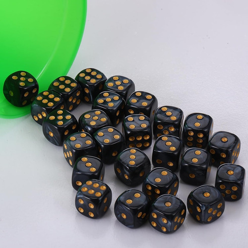 Tecunite Juego De Dados De Colores De 25 Piezas, Dados De 6