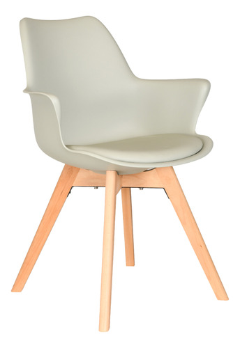 Silla Comedor Cocina Plos Eames Cross Wood - Verde Menta