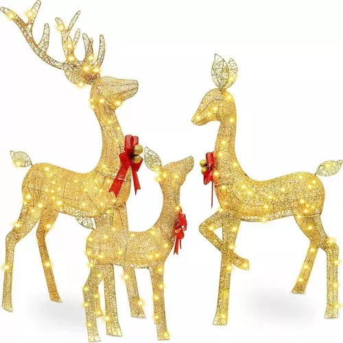 Decoração De Rena De Natal Cb Iluminada Por Veedos