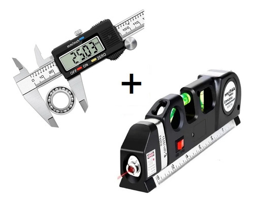Pie De Metro Digital 0-150mm Cinta Métrica Regla Nivel Láser