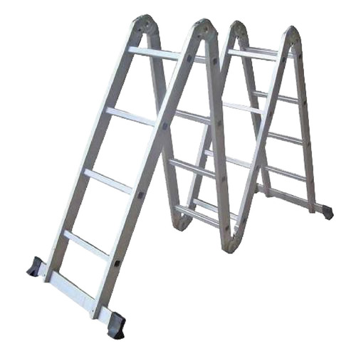 Escalera Plegable Aluminio 4x4 4.7 Mt Andamio Lusqtoff