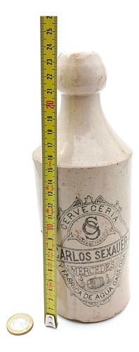 Botella De Gres Antigua Cerveceria Sexauer (2) - Bar (Usado)
