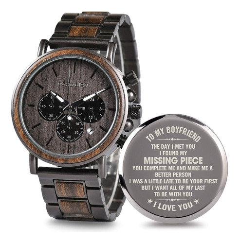 Reloj Para Hombre De Madera 2win/for Boyfriend