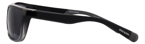 Dockers Jake Wrap Gafas De Sol Para Hombre, Negro A Carbón,