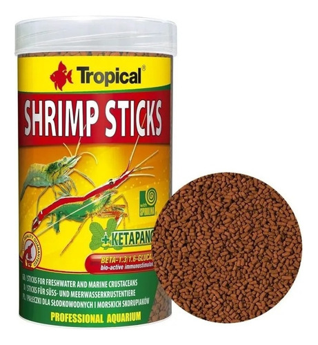 Ração Para Crustáceos Caridinas Tropical Shrimp Sticks 55g