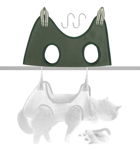Cat Grooming Hammock Helper Verde Grande Multi Verde Grande