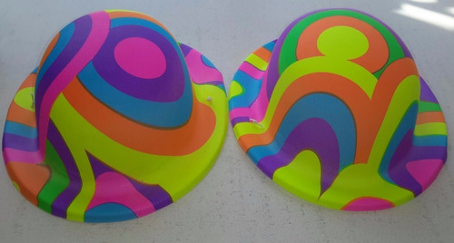 Sombrero Neón Plástico Multicolor Surtido (docena) Hora Loca