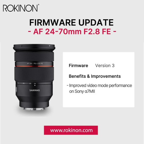 Firmware Lentes Samyang / Rokinon