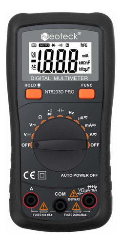 Multimetro Digital Neoteck 2000 Cuentas Tensión Máxima 600 V
