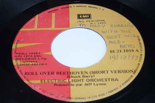 Jch- Electric Light Orchestra Roll Over Beethove Rock 45 Rpm