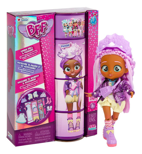 Cry Babies Bff Phoebe Fashion Doll Con Mas De 9 Sorpresas