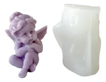 Comprar Molde Silicona Vela Angel 3d 5cm Sentado Souvenir 5o6