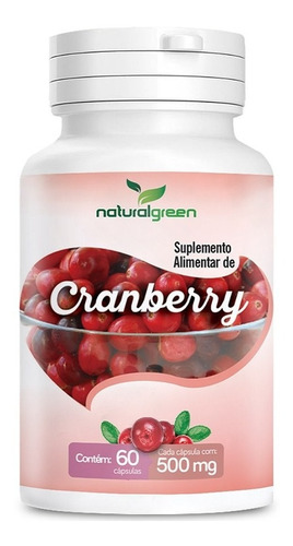 Cranberry 500mg 60 Cápsulas Naturalgreen Sabor Sem sabor