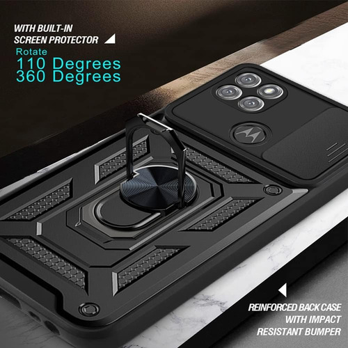 Funda Para Motorola Moto G9 Play Case Uso Rudo Negro (Reacondicionado)