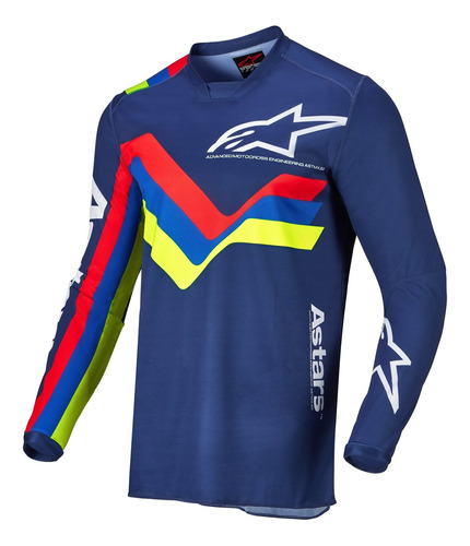 Jersey Para Motocross Racer Braap Azul Marino