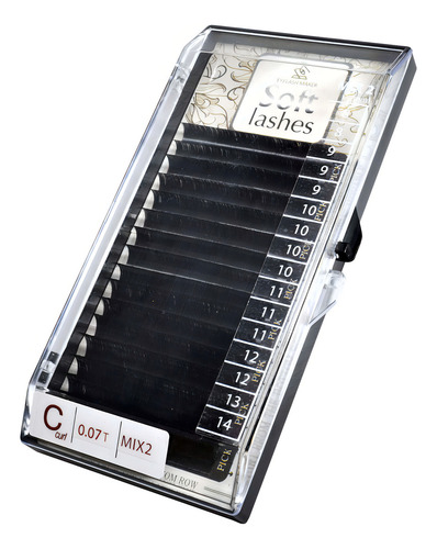 Cílios Eyelash Maker Soft Lashes Curvatura C 16 Fileiras