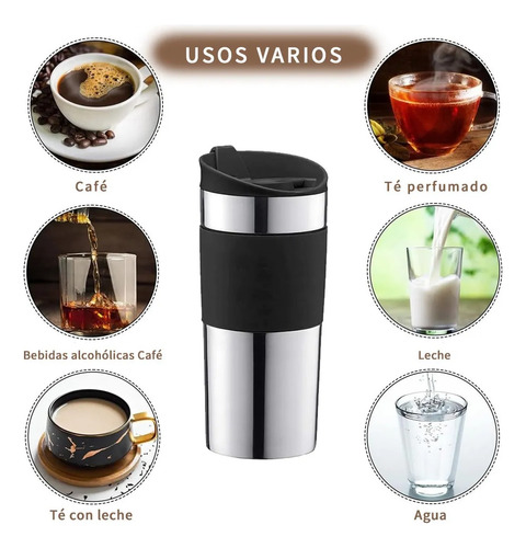 Prensa Francesa Portátil De Acero Inoxidable De 450 Ml Para