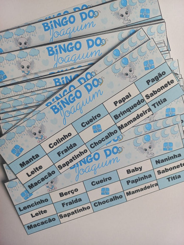 Arquivo Digital Cartela Bingo Chá De Bebê