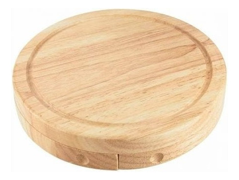 Set 3 Cuchillos Para Queso, Carnes Frias Con Tabla Redonda
