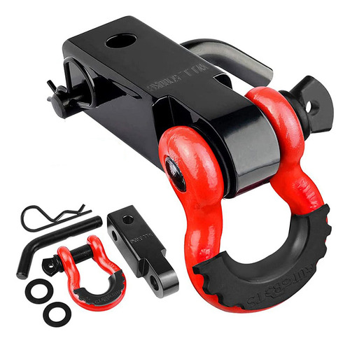 Receptor Black D Shackle Hitch Strong Steel High Resistance