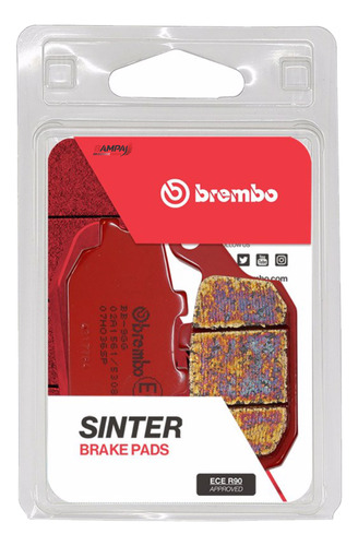 Pastilha Freio Brembo Sint Traseira Suzuki Bandit 650 Abs