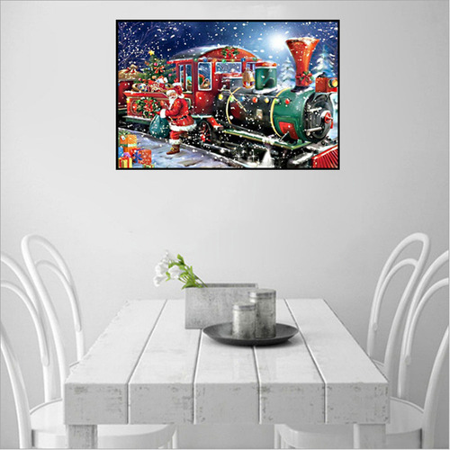 Un Diamante De Imitación Navideño Bordado En 5d Hecho A Mano