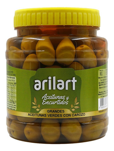 Aceitunas Verdes Enteras Grandes 00 X 1 Kg