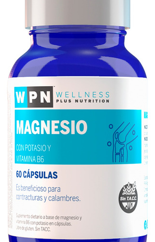 Wpn Wellness Magnesio Con Potasio Vitamina B6 60cap 3c