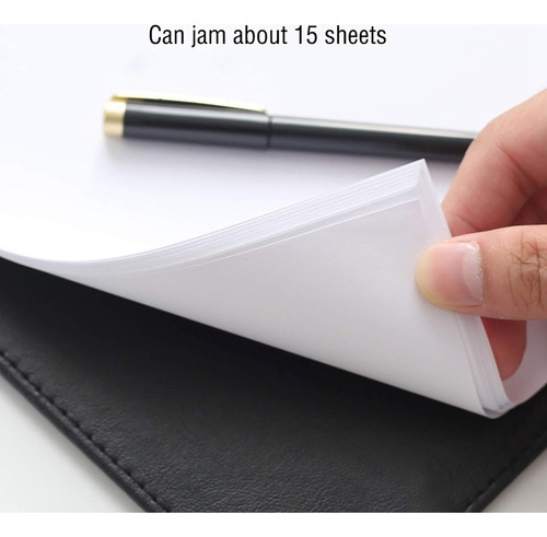 Carpeta De Escritorio De Piel Sintética, Tamaño A4, Portapap