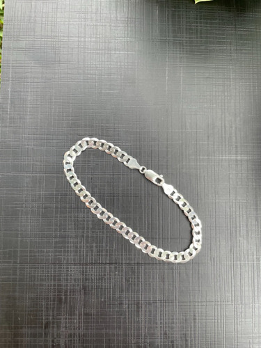 Imagem 2 de 2 de Pulseira De Prata Grumet Simples 6mm