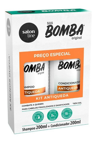  Kit Shampoo E Condicionador S.o.s Bomba Antiqueda Salon Line