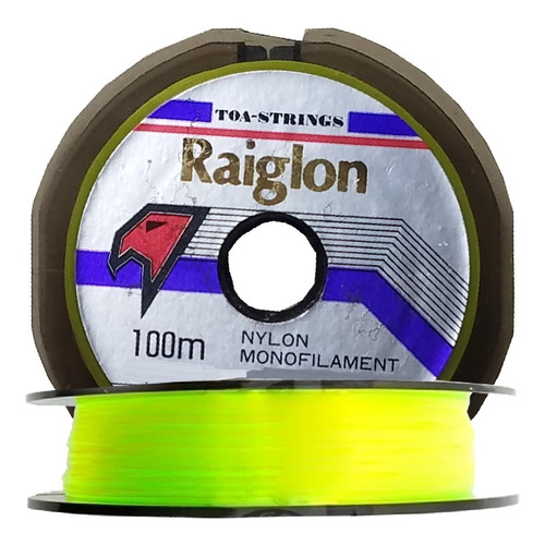 Tanza Nylon Monofilamento Raiglon 100m 0,47mm Fluorescente