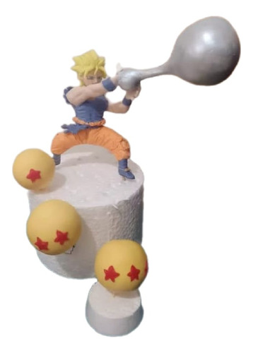 Adorno De Torta Goku En Porcelana Fría, Dragón Ball