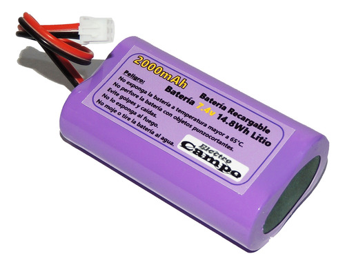 Batería Recargable 7.4v De 2000mah Conector Jst Ph 2.0